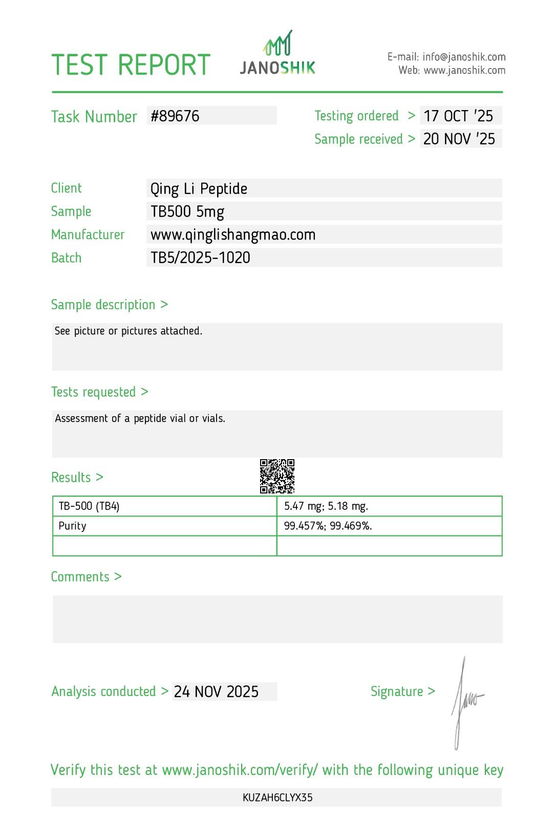 Peptide Angel TB500
